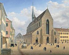 Joh. Braungart, Die Franziskanerkirche, um 1840,  Stadtmuseum Esslingen / Franziskanerkirche in 73728 Esslingen am Neckar