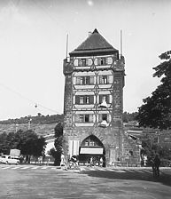 Aufnahme von der Stadtseite (LAD, 1959) / Schelztorturm in 73728 Esslingen am Neckar Aufnahme von der Stadtseite (LAD, 1959) / Schelztorturm in 73728 Esslingen am Neckar