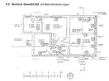Karlsbad-Langensteinbach, Weinbrennerstraße 7, Haus Conrath, Befundplan Erdgeschoss / Haus Conrath in 76307 Karlsbad-Langensteinbach