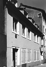Wohn- und Geschäftshaus, Ansicht von Südosten, 
Urheber: Marburg, Freies Institut für Bauforschung und Dokumentation e.V. / Wohn- und Geschäftshaus in 69117 Heidelberg-Altstadt