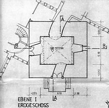 Hexenturm, Ebene I, EG,
Urheber: Rehm, Gerhard (Freier Architekt) / Hexenturm in 69117 Heidelberg-Altstadt