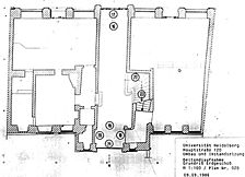 Palais Neukirch, Grundriss EG,
Urheber: Universitätsbauamt Heidelberg / Palais Neukirch in 69117 Heidelberg-Altstadt Palais Neukirch, Grundriss EG,
Urheber: Universitätsbauamt Heidelberg / Palais Neukirch in 69117 Heidelberg-Altstadt