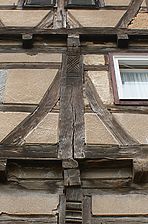 Detail Westfassade / Fachwerkhaus in 75417 Lienzingen