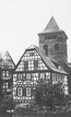 Pfarrhaus mit Kirche gegen Südwesten / Pfarrhaus in 75443 Ötisheim (LAD Baden-Württemberg, Außenstelle Karlsruhe, Microfiche-Scan mi08478f14)