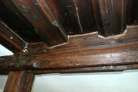 OG. Bretterbalkendecke des Bohlenstübchens. / Wohnhaus in 88682 Salem-Neufrach (28.05.2015) OG. Bretterbalkendecke des Bohlenstübchens. / Wohnhaus in 88682 Salem-Neufrach (28.05.2015)