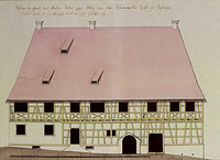 Bestandsplan von 1803. Südansicht. / Ehem. Salemer Klosterhof in 78354 Sipplingen (20.01.2016)