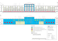 Bauphasenkartierung in den Ansichten der Schaugewächshäuser / Botanischer Garten  Schaugewächshäuser und Italienischer Garten in  76131  Karlsruhe, Innenstadt-West (13.07.2013 - Markus Numberger, Esslingen)
