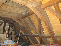 Blick ins 1. Dachgeschoss mit liegender Stuhlkonstruktion / ehemalige Kellerei in 74394 Hessigheim (22.07.2013 - Markus Numberger, Esslingen)