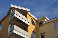 Gebäude F Außen West Detail / Wohnsiedlung "Rauher Kapf" in 71032 Böblingen, Rauher Kapf (11.12.2015 - strebewerk.)