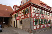 Nordwest Fassade nach der Instandsetzung aus dem Jahre 2008-2010. / Ehemaliger Gasthof zum Adler in 74259 Widdern (30.01.2012)