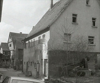 Gebäude 47 kurz vor dem Abriß 1982 / Wohn- und Geschäftshaus, abgegangenes Weingärtnerhaus in 74354 Besigheim (22.07.1982 - M.Haußmann)