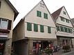 Ansicht von Westen / Wohnhaus mit Ladengeschäft in 74354 Besigheim (Denkmalpflegerischer Werteplan, Gesamtanlage Besigheim, Regierungspräsidium Stuttgart)