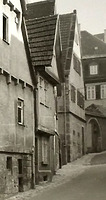um 1930  Westseite / Abgebrochenes Wohnhaus  in 74354 Besigheim (Stadtarchiv Besigheim)