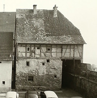 Nordwestseite  um 1950 / Abgegangenes Wohnhaus in 74354 Besigheim (06.10.2016 - Stadtarchiv Besigheim)