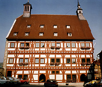 Südseite, Fachwerk nach dem Umbau 1977 / Rathaus in 74354 Besigheim (Stadtarchiv Besigheim)