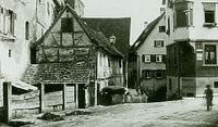 Ansicht von Nordwest / Wohnhaus mit Ladengeschäft in 74354 Besigheim (Stadtarchiv Besigheim)