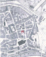Lageplan (Ausschnitt aus dem Urkataster von 1823) / Alte Mensa Prinz Karl in 72070 Tübingen Lageplan (Ausschnitt aus dem Urkataster von 1823) / Alte Mensa Prinz Karl in 72070 Tübingen