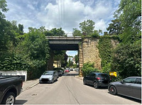 Südostansicht / Panoramabahn, Eisenbahnüberführung km 5.312 in 70192 Stuttgart, Stuttgart-Nord (06.2025 - Amberg Engineering/ SWEG)