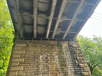 Untersicht / Panoramabahn, Eisenbahnüberführung km 5.312 in 70192 Stuttgart, Stuttgart-Nord (06.2025 - Amberg Engineering/SWEG)