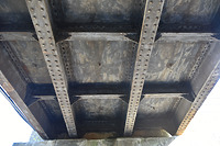 EÜ Heilbronn Schillerstraße, Gesamtuntersicht des Überbaus mit Blickrichtung Norden / Eisenbahnüberführung Schillerstraße in 74076 Heilbronn (August 2020 - strebewerk. Architekten GmbH)