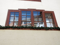 Laufenburg, Hauptstraße 14- Nordostansicht, Detail Fenster 1. OG / Wohnhaus, Kelleranlage in 79725 Laufenburg, Laufenburg (Baden) (Landesamt für Denkmalpflege Freiburg, Bildarchiv)
