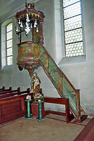 Kanzel in Litzelbergkapelle an nördlicher Langhauswand / Litzelbergkapelle in 79361 Sasbach am Kaiserstuhl (Fotoarchiv Freiburg, Landesamt für Denkmalpflege)
