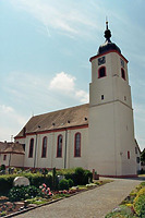 Kath. Pfarrkirche SS. Cosmas und Damian, Nordansicht / Kath. Pfarrkirche SS. Cosmas u. Damian in 79361 Sasbach-Jechtingen (Fotoarchiv Freiburg, Landesamt für Denkmalpflege)