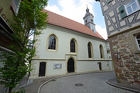 Stadtkirche Marbach am Neckar. Langhaus Südseite. / Ev. Stadtkirche in 71672 Marbach am Neckar (04.05.2018 - Michael Hermann, Heimerdingen.)