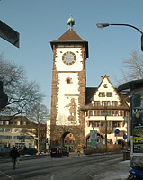 Südansicht / Schwabentor in 79098 Freiburg, Altstadt (Bildarchiv Freiburg, Landesamt für Denkmalpflege)
