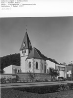 Schelklingen-Schmiechen, St. Vitus - Nordostansicht / Kath. Kirche St. Vitus in 89601 Schelklingen-Schmiechen (1997 - Bildarchiv, LDA, Rgb. Tübingen)