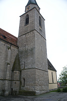 Ansicht Chorseitturm von Nordost.  / Evang. Pfarrkirche St. Michael in 72119 Ammerbuch, Entringen (14.05.2010 - Foto: Tilmann Marstaller)