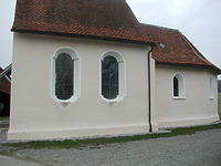 Kernbau und Langhaus Südseite / Kapelle St. Georg in 88630 Pfullendorf-Brunnhausen (2005 - Dusan Colic) Kernbau und Langhaus Südseite / Kapelle St. Georg in 88630 Pfullendorf-Brunnhausen (2005 - Dusan Colic)