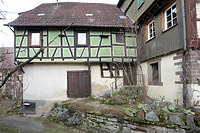 Gündelbach, Katharinenstraße 12, Südansicht / Schmiede und Anbau in 71665 Vaihingen an der Enz - Gündelbach (20.01.2021 - Michael Hermann, Heimerdingen.) Gündelbach, Katharinenstraße 12, Südansicht / Schmiede und Anbau in 71665 Vaihingen an der Enz - Gündelbach (20.01.2021 - Michael Hermann, Heimerdingen.)