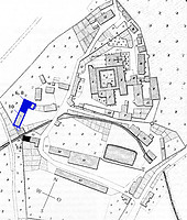 Kloster Bebenhausen: Lageplan nach dem Urkataster von 1825 / Kasernenhof, Scheune in 72074 Tübingen-Bebenhausen