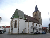 Ansicht von Nordosten / Georgskirche Bonlanden in 70794 Filderstadt, Bonlanden (12.01.2015 - Foto: Tilmann Marstaller)