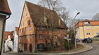 Ansicht von Südosten / Ehem. Ackerbürgerhaus mit Laden und Werkstatt einer Hutmacherin in 88630 Pfullendorf (10.03.2021 - K. Uetz)