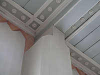 Detail Anschluss Decke und Wandpfeiler (Seitenschiff) / Evangelische Kirche Unsere Liebe Frau in 75059 Zaisenhausen (17.11.2020 - Aufn. Dorothea Roos) Detail Anschluss Decke und Wandpfeiler (Seitenschiff) / Evangelische Kirche Unsere Liebe Frau in 75059 Zaisenhausen (17.11.2020 - Aufn. Dorothea Roos)