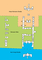 Orientierungsplan / Ehem. Druckerei, "Parkresidenz Illenau" (Bau D) in 77855 Achern-Illenau (2022 - Isabell Lohrum) Orientierungsplan / Ehem. Druckerei, "Parkresidenz Illenau" (Bau D) in 77855 Achern-Illenau (2022 - Isabell Lohrum)
