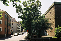 Blick entlang der Sickstrasse / Bunker in 70190 Stuttgart, Stuttgart-Ost (08.06.2018 - Foto von studio OLAC)