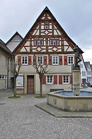 Bestandsaufnahme der Ostseite ("Schmuckgiebel") / Altes Rathaus in 74249 Jagsthausen (24.03.2016 - Ferdinand M. Schäfer; SCHÄFER.PARTNER PartG Architektur.Städtebau.Denkmalpflege)