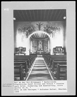 Innenansicht nach Osten / Pfarrkirche St. Killian und Ursula in 88430 Ellwangen (1958 - LAD Baden-Württemberg, Außenstelle Tübingen) Innenansicht nach Osten / Pfarrkirche St. Killian und Ursula in 88430 Ellwangen (1958 - LAD Baden-Württemberg, Außenstelle Tübingen)