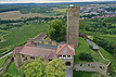 Luftbild: Blick auf die Kernburg der Burg Ravensburg nach West. / Burg Ravensburg, Bergfried in 75056 Sulzfeld, Ravensburg (31.08.2021 - Drohnenbefliegung: KB-BM )