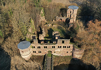 Ruine des Wasserschlosses Menzingen / Schlossruine Menzingen in 76703 Menzingen (09.02.2023 - Drohnenbefliegung: KB-BM) Ruine des Wasserschlosses Menzingen / Schlossruine Menzingen in 76703 Menzingen (09.02.2023 - Drohnenbefliegung: KB-BM)