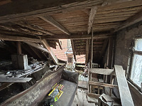 Dachgeschoss in Richtung Norden / Ehem. Hof Gronbach in 74549 Wolpertshausen-Hohenberg (22.08.2025 - SCHÄFER.PARTGER PartG Architektur.Städtebau.Denkmalpflege)