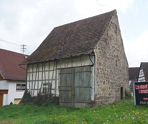 Ansicht von Nordwesten / Scheune in 72172 Mühlheim (06.2024 - Stefan King, Freiburg)