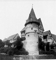 Aufnahme von 1925 (www.bildindex.de) / Wasserturm am Zollernschloss in 72336 Balingen Aufnahme von 1925 (www.bildindex.de) / Wasserturm am Zollernschloss in 72336 Balingen
