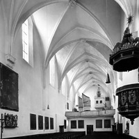 Klosterkirche innen (nach West), 1989 / Klosterkirche Mariä Himmelfahrt in 73467 Kirchheim/Ries, kein Eintrag