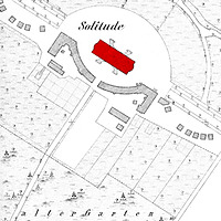 Ausschnitt Flurkarte 1908 (Vorlage LV-BW) / Solitude, Schloss in 70197 Stuttgart, Solitude
