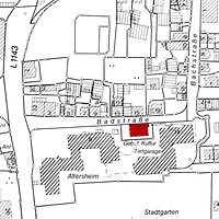 Ausschnitt Flurkarte um 1990 (?)
(Vorlage LV-BW) / Schafhof-Herrenhaus in 70806 Kornwestheim Ausschnitt Flurkarte um 1990 (?)
(Vorlage LV-BW) / Schafhof-Herrenhaus in 70806 Kornwestheim