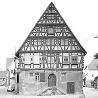 Photogrammetrische Aufnahme der Nordansicht (1976) / Wohnhaus in 74382 Neckarwestheim